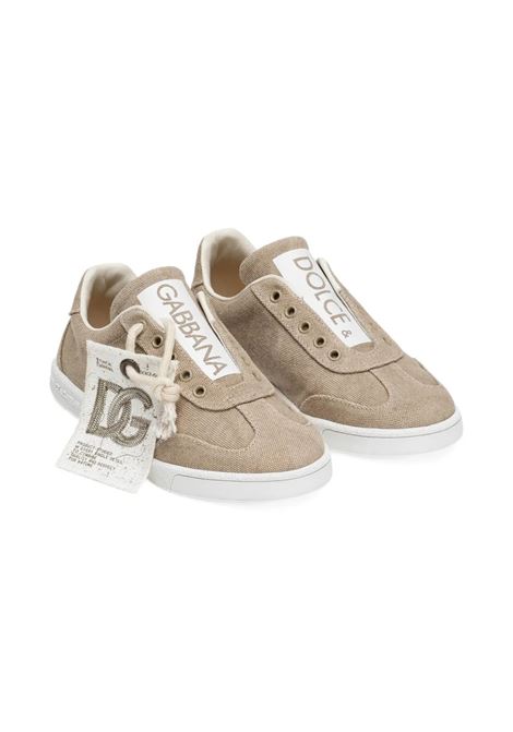 Sneakers In Canvas Beige DOLCE & GABBANA KIDS | DA5287-AW5208H065